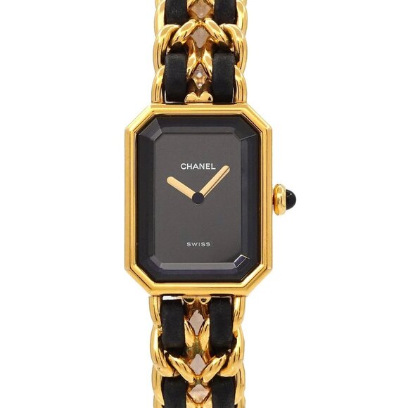 CHANEL Premiere Size L H0001 Vintage Quartz Black Dial Ladies Watch 90286392 - Picture 1 of 6